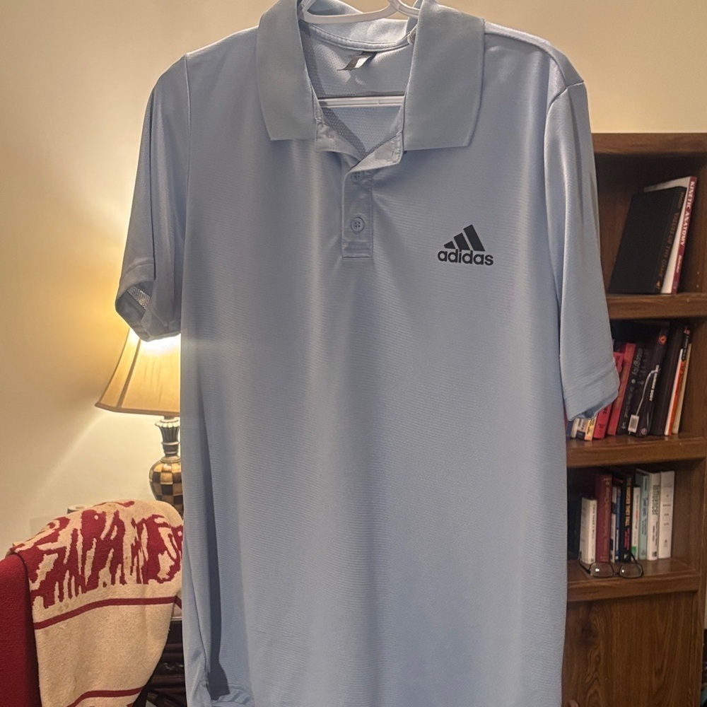 Adidas Men's Sky Blue Polo Shirt - Picture 7 of 7
